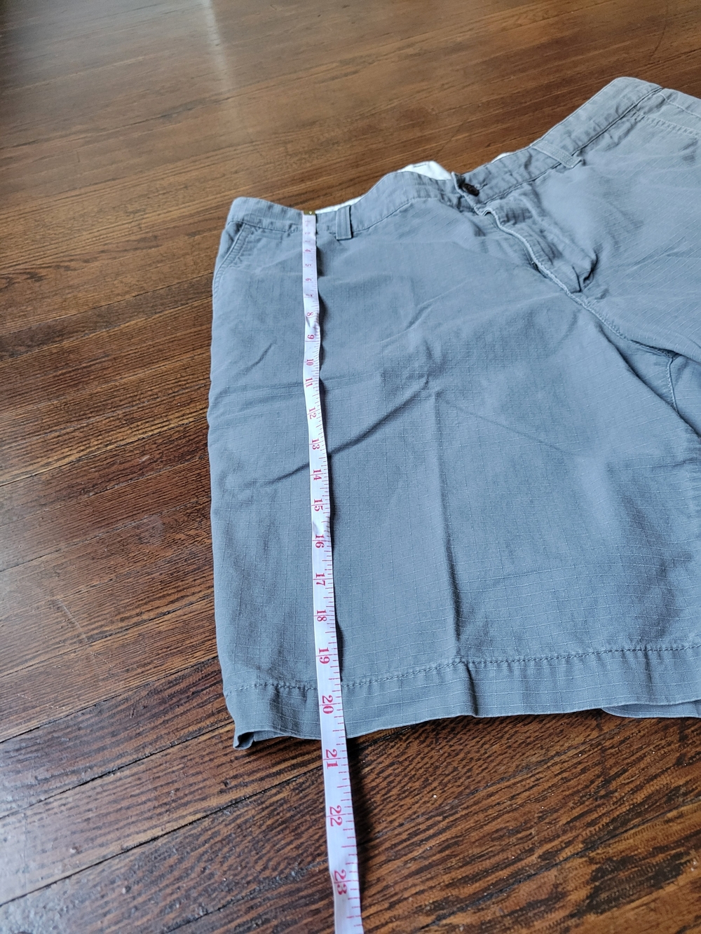 Dockers Size 40 Flat Front Chino Casual Gray Khaki Cotton Shorts Hiking Outdoor - Picture 6 of 15